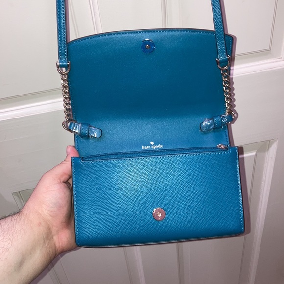 Kate Spade Staci Dark Peacock Blue Crossbody Purse Bag - Picture 4 of 16